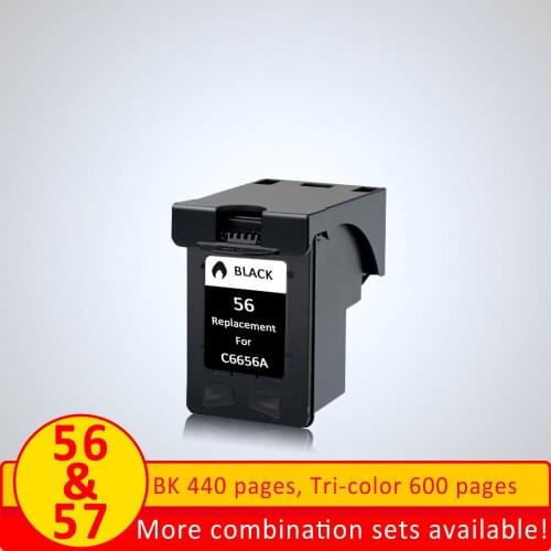 XiangYu Remanufactured 56XL Cartridge Replacement for HP 56 for HP56 Black Ink Cartridge Deskjet 2100 220 450 5510