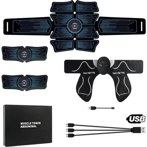 Abdominal Muscle Stimulator ABS Home Gym EMS Vibration Fitness Massager Electroestimulador Muscular Trainer Toner Toning Belt