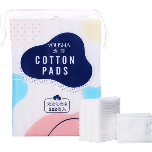 222 Pcs Thickened Cosmetic Cotton Makeup Remover Fine Cotton Pads Face Cleaning Skin Care 50Pcs Nail Wipes Beauty Tools E1020