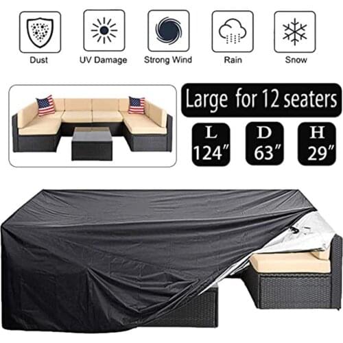 Waterproof Garden Furniture Cover For Rattan Table Cube Chair Sofa Dustproof Rainproof Outdoor Patio Protective Case 300D Oxfor