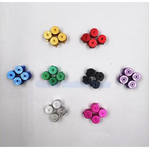 1set 8 Colors Optional 9mm Aluminum Bullet Buttons Replacement For Playstation 4 PS4 Metal Bullet Button repair parts