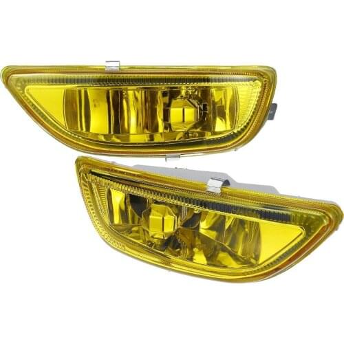 1 Pair 81220-02030 Car Yellow Lens Front Bumper Fog Light Lamp 81210-02040 Fit for Toyota Corolla 2001 2002 Replacement
