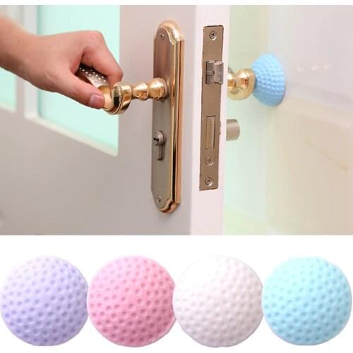 1PCS Silicone Self Adhesive Wall Protectors Door Handle Bumpers Buffer Guard Stoppers Silencer Crash Pad Doorknob Lock