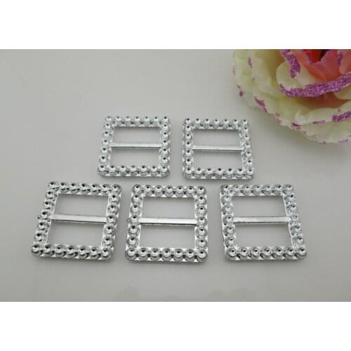 AB46 20mm)20pcs Square Acrylic Buckle For Wedding Invitation Card