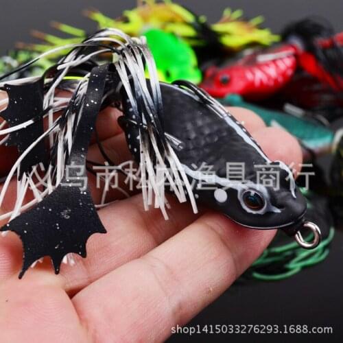 100pcs/lot 0.49OZ 13.81g classic Ray frog Fishing Bait lures 2.5" 6.35cm blackfish bait fake bait dwrs6111b