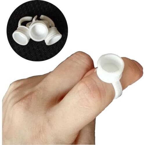 100pcs Microblading Pigment Rings Ink Holder For Permanent Makeup Eyebrow Tattoo Supply Medium Size