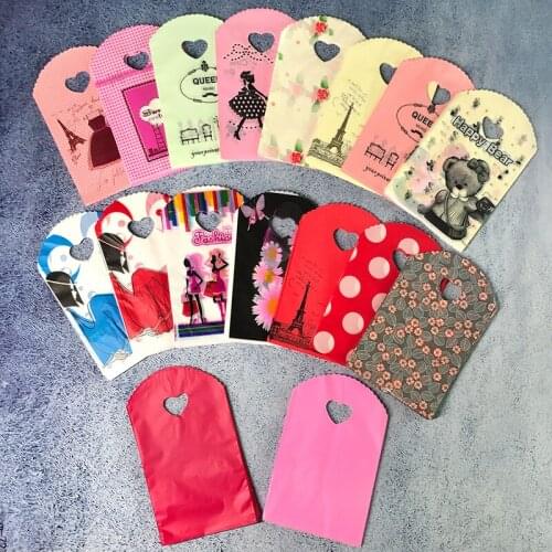 150pcs- 9*13cm, 13*21cm Lovely Cartoon Plastic Gift bag Carry Bag Small Adorn Article Bags