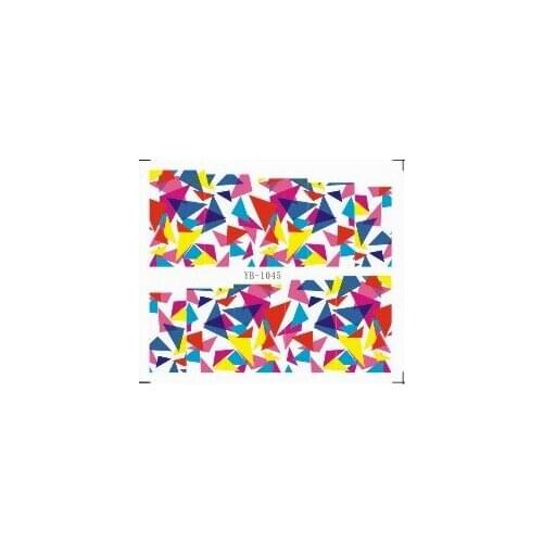 1X Nail Sticker GEOMETRY SHAPE TRIANGEL SQUARE BUBBLE Water Transfers Stickers Nail Decals Stickers Water Decal YB1045-1056