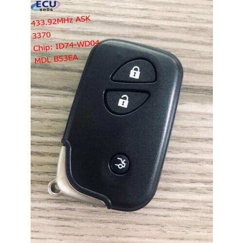 3 Buttons 433.92MHz ID74 PCB 3370 Smart Remote Key For Lexus ES350 IS250 IS350 GS300 GS350 GS430 GS450H GS460 LS460 LS460 LS600H