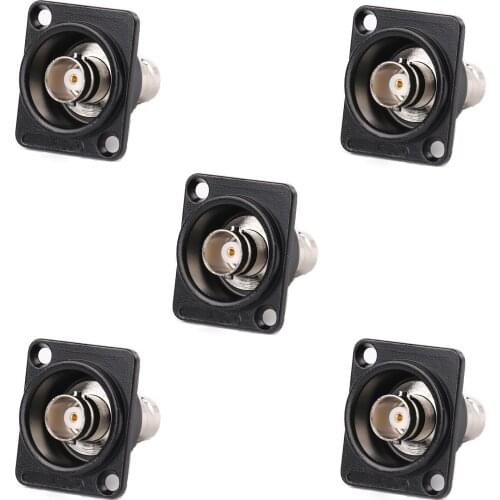 5 Pcs Bescoos BNC D series Panel-Mount Connector | D-BNC Pass-Through Connector