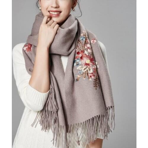 70x180cm Winter 100% Wool Scarf Women Luxury Warm Shawls and Wraps for Ladies Pashmina Bride Bridesmaid 100% Pure Wool Scarves