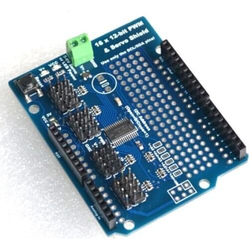 Adafruit-Compatible)16-Channel 12-bit PWM Servo Driver shield I2C interface 16 Channel