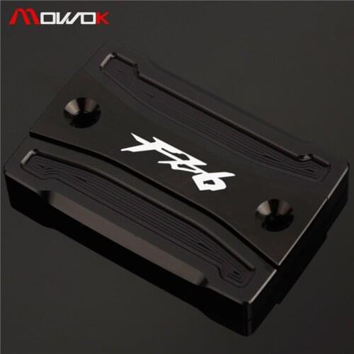 Laser Logo FZ6 Blue Black Motorcycle CNC Aluminum Front Brake Fluid Reservoir Cover Cap For YAMAHA FZ6/FZ6N/FZ6S/R