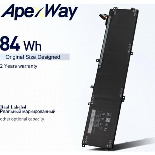 Apexway 11.4V Replacement Laptop Battery 4GVGH 1P6KD T453X For DELL Precision 5510 XPS 15 9550 series 84Wh
