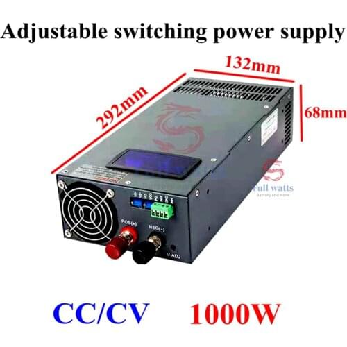 1000W Current Voltage Adjustable Power Supply digital display 12V 80A 24V 40A 36V 48V 20A 30A 60V 72V 10A 15A charger CC/CV