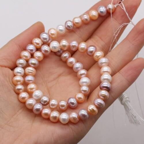 Mixed Color Beads Natural Freshwater Pearl Four-Sided Bright Beads For Jewelry Making DIY Necklace Bracelet Unisex Gift 8-9mm