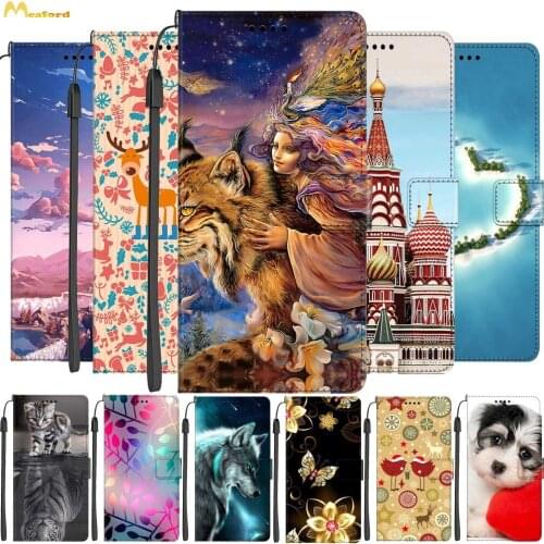 Flip Case For OPPO A72 Phone Cover Leather Card Slot Stand Wallet Cover For OPPO A92S A74 Cae A 72 74 Luxury Pattern Funda Dog