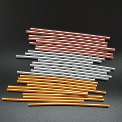 Φ7mm Retro Metallic Gloss Hot Melt Adhesive Stick Rose Gold Glue Metallic Paint Wax Seal High Viscosity Power Tool Consumables