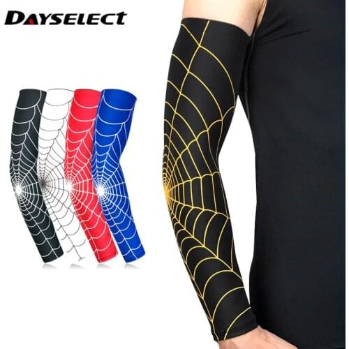 Quick Dry UV Protection Compression Arm Sleeves for Basketball Elbow Pad Fitness Armguards Sports Cycling Sleeve