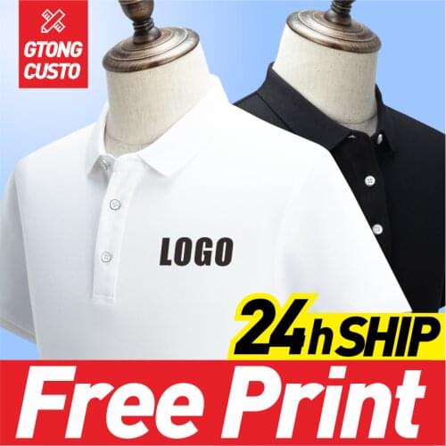 GTONG Summer Tshirt Custom Logo Men And Women Short-sleeved Design Polo Shirtsembroidery Print Pattern Diy Team Clothing