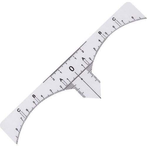 10pcs/Set Reusable Semi Permanent Eyebrow Ruler Eye Brow Measure Tool Eyebrow Guide Ruler Microblading Stencil Makeup Tools