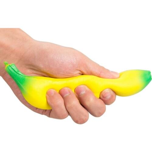 Cute Banana Squishy Slow Rising Simulation Fruit Phone Straps Kitchen Prendent Toys Anti-stress Banana Shape Toy For Children