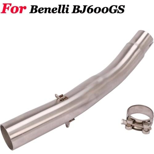Motorcycle Exhaust Muffler Contact Middle Mid Link Stainless Steel Pipe Connector Escape Moto For Benelli BJ600GS