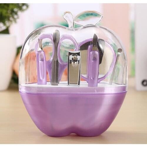 8Pcs/set Manicure Nail Kit Portable Pedicure Scissor Tweezers Mirror Trimmer Nail Art Care Tools Trimming Finger Nails Pliers