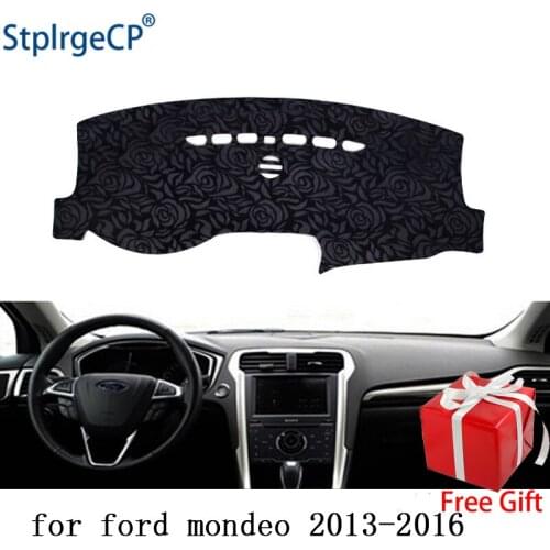 Latest Rose Pattern Non-slip Car Dashboard Cover Dash Mat Pad DashMat ANti-UV Car Sticker for Ford mondeo 2013-2018 Car Styling