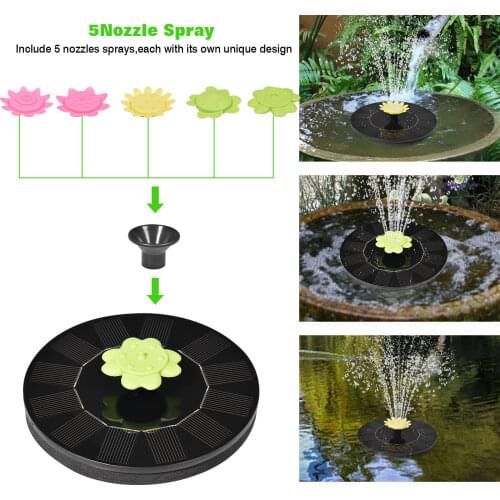 New Floating Solar Fountain Garden Water Fountain Pool Pond Decoration Solar Panel Powered Fountain Water Pump Garden Decoration