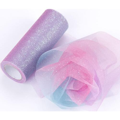 "6inch 10Y Tule Roll Organza Rainbow Dot DIY Flower BallChair Sash Bow Spool Tutu Skirt Ribbon Baby Bride Shower Decor Material"