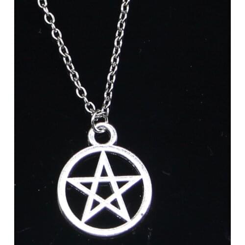 New Fashion Necklace 24x24mm star pentagram Pendants Short Long Women Men Colar Gift Jewelry Choker