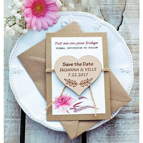 Customized Wood Heart Tags, Wedding Wood Favors, Save the Date Wood Magnets, Engraved Wood Party Favors, Wedding Gifts