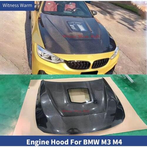 For F80 M3 M4 Carbon Fiber FRP Front Engine Hood Transparent Bonnets Engine Covers For BMW M3 M4 F80 F82 F83 Car body kit