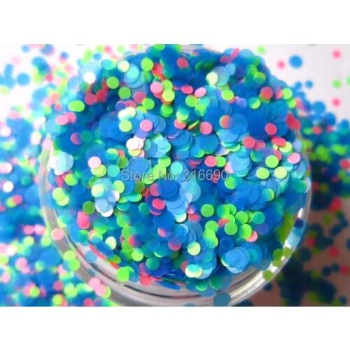 Solvent Resistant Blue Glitter Mix 5 Gram for Nail Polish Acrylic, Scrapbooking, Crafts G318