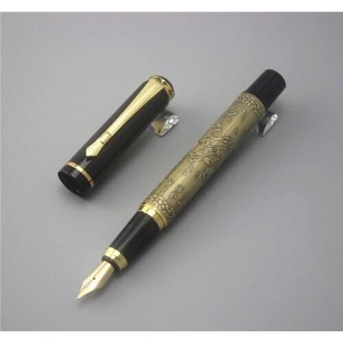 Classic Style gold Clip Metal Fountain Pen 0.7mm Nib Steel Ink Pens for Gift Office Supplies School Supplies
