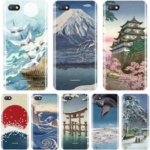 Silicone Phone Case For Xiaomi Redmi S2 4A 5A 6A 5 Plus Pocophone F1 Redmi Note 4 4X 5 5A 6 Pro Prime Japanese Art Back Cover