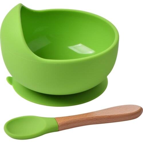 Kids Children Baby Plate 100% Silicone Dishes Bowl With Suction Cup Silicone Feeding Food Plate Tray Dishes For Baby Toddler