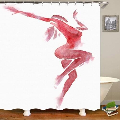 3D Moon Girl Printed Shower Curtains Set Hook Home Decoration Bath Girl Bathroom Curtain Waterproof Polyester Bath Curtain