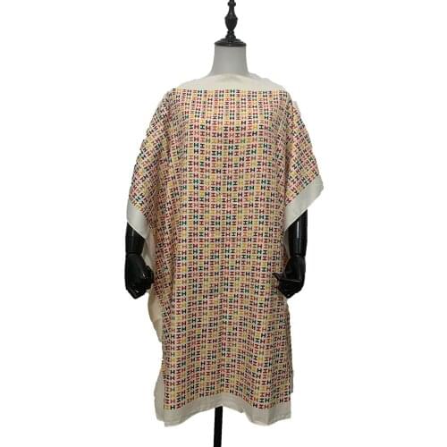 Elegant Printed One -shoulder vestuário europeu bohemian short Kaftan dresses free size beach knee lady dress african clothing