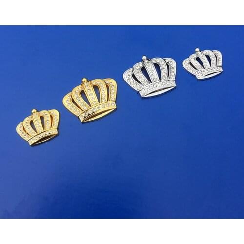 1 Pcs hight quality 3D Car crown pattern emblem sticker badge silver Gold for all car Car Styling