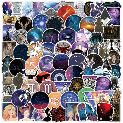 10/30/50/100PCS Constellation Galaxy Stickers Laptop Guitar Luggage Phone Bike Cool Waterproof Graffiti Sticker Decal Kid Toys