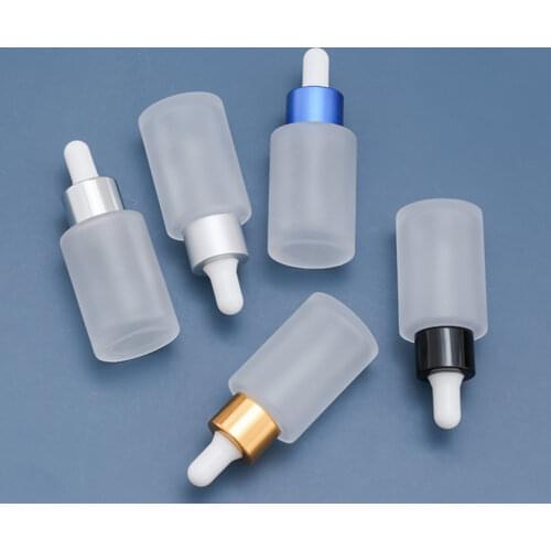 100pcs 30ml Ground Transparent Frosted Glass Essential oil Bottle Essence of Dropper bottle