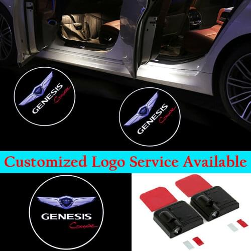 2x Genesis Coupe Logo Car Door LED Lights Wireless Courtesy Laser Projectors