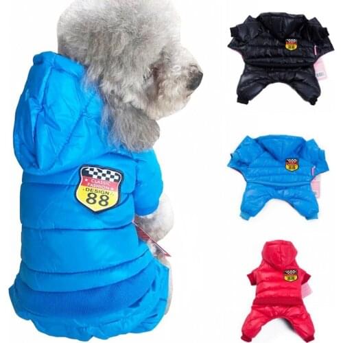 2020 New Dog Winter Clothes Thicken Down Jacket Pet Hooded Parka Large Size XXL Warm Pets Jumpsuits Coat For Small Dogs Clothing