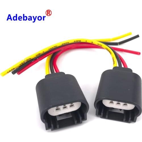 4 Pcs New 9008 H13 Headlight Extension Socket Connector Plug CERAMIC HITEMP car light source car styling car accessories