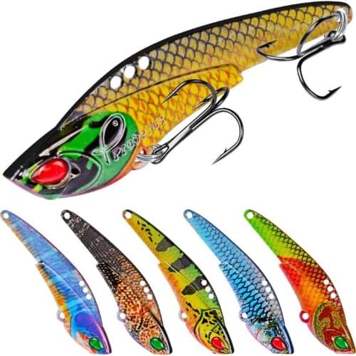 6pcs/lot Metal VIB Lures 6cm/7.7cm vivid Vibrations Spoon Lure Bass isca Artificial Hard Bait Cicada lure Fishing Tackle Pesca