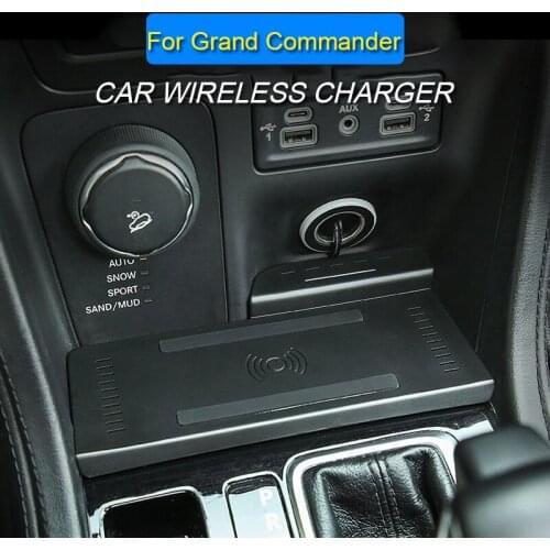 For JEEP Grand Commander 2018 Car Wireless Phone Charging Charger Fast Charging Plate accessories for iPhone Samsung Huawei