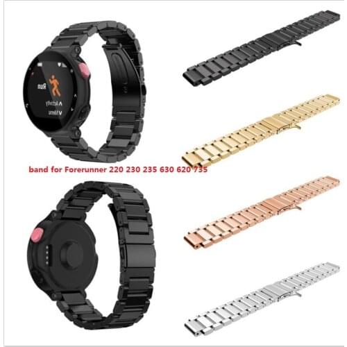 Forerunner 630 stainless steel band. 1pc strap for Forerunner 220 225 235 620 630 735