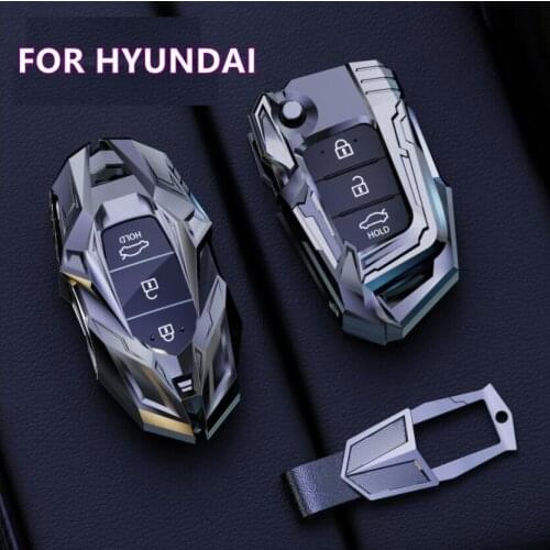 Car Key Case For Hyundai Elantra KONA KAUAI Solaris i20 i30 HB20 IX25 IX35 IX45 Tucson Avante Key Cover Holder Smart FOB Shell